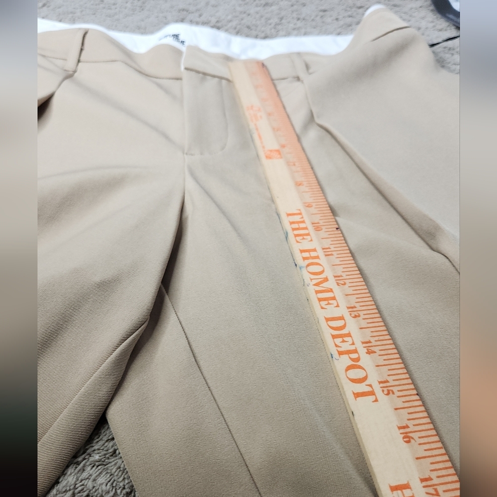 Women's Mid-Rise Wide Leg Contrast Waistband Trousers Future Collective Khaki XL - Picture 11 of 16